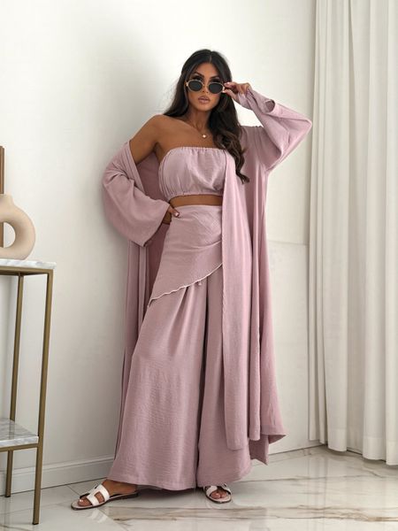 Komplet 4w1 Dubai Chic Pudrowy Róż