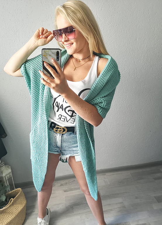 Kardigan Classic Miętowy