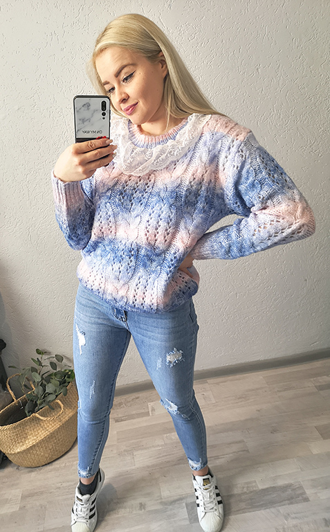 Sweter Rainbow Fioletowy