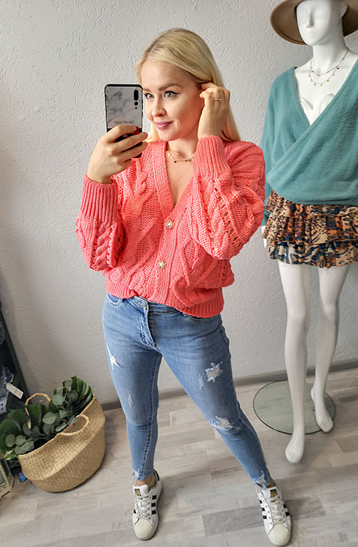 Sweter Tiffani Pomarańczowy