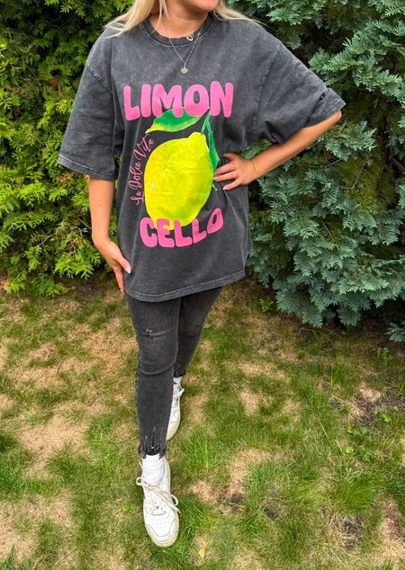 T-shirt Limoncello Długi Grafitowy